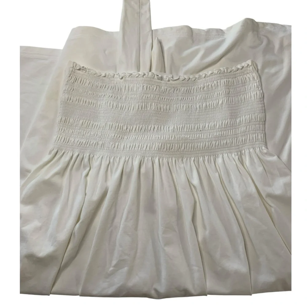 Title Nine White Twist Halter Swim Dress - Picture 2 of 7